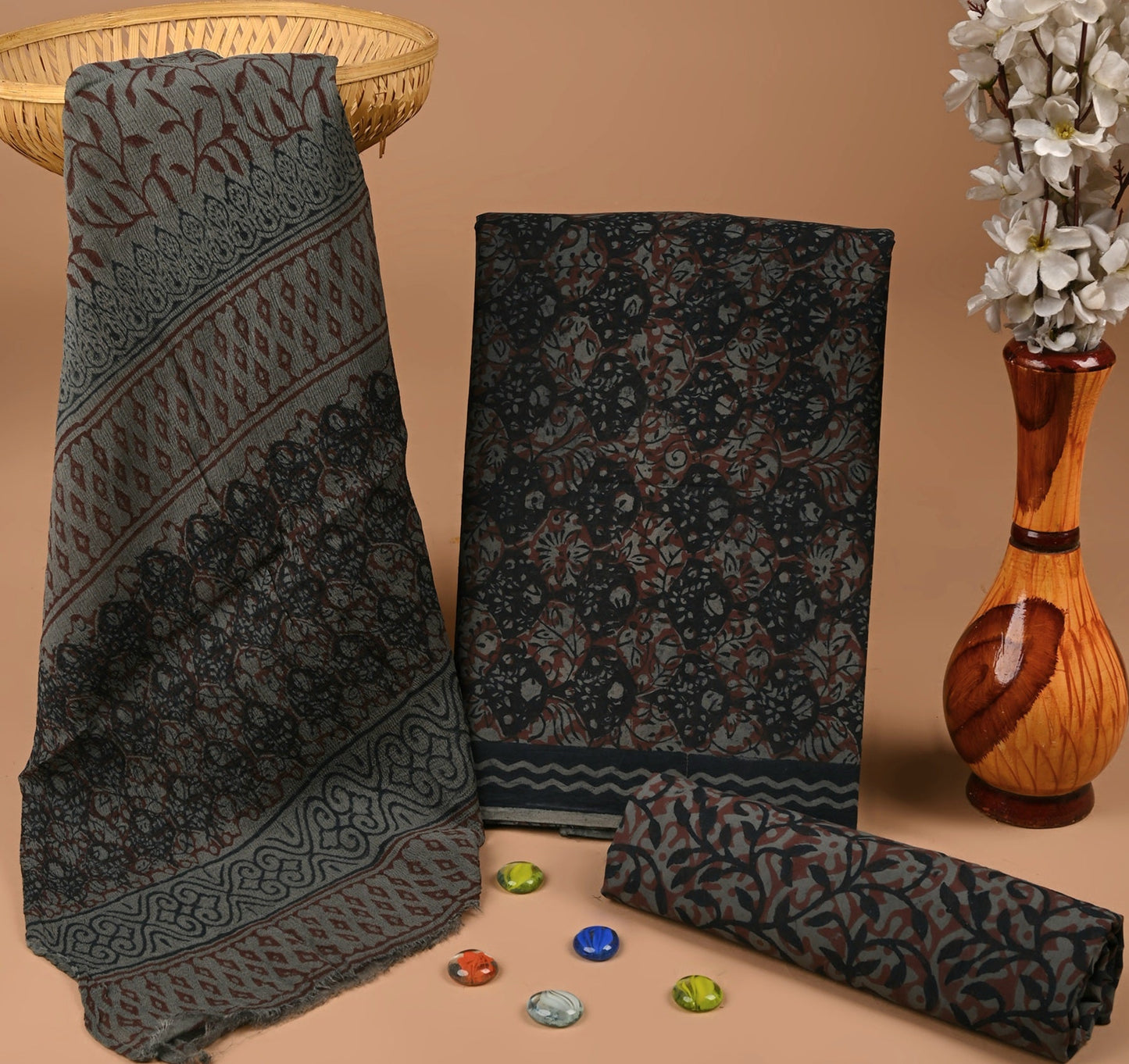 CHIFFON DUPATTA COTTON SUIT