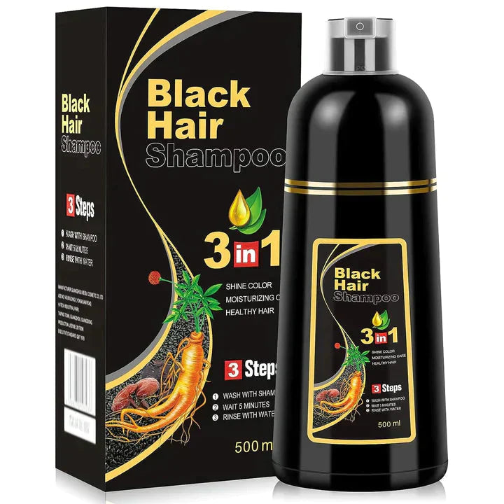 Black Hair Shampoo 3 in 1  (Buy 1 Get 1 Free)