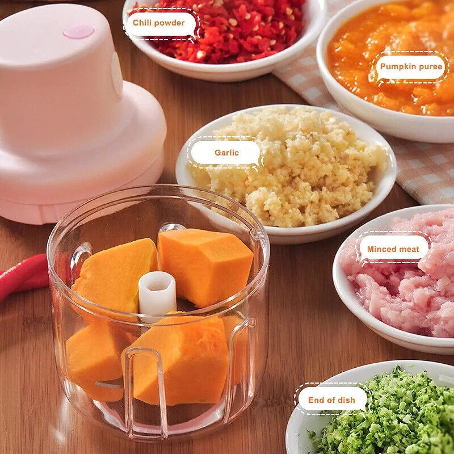 Portable USB Rechargeable Electric Chopper