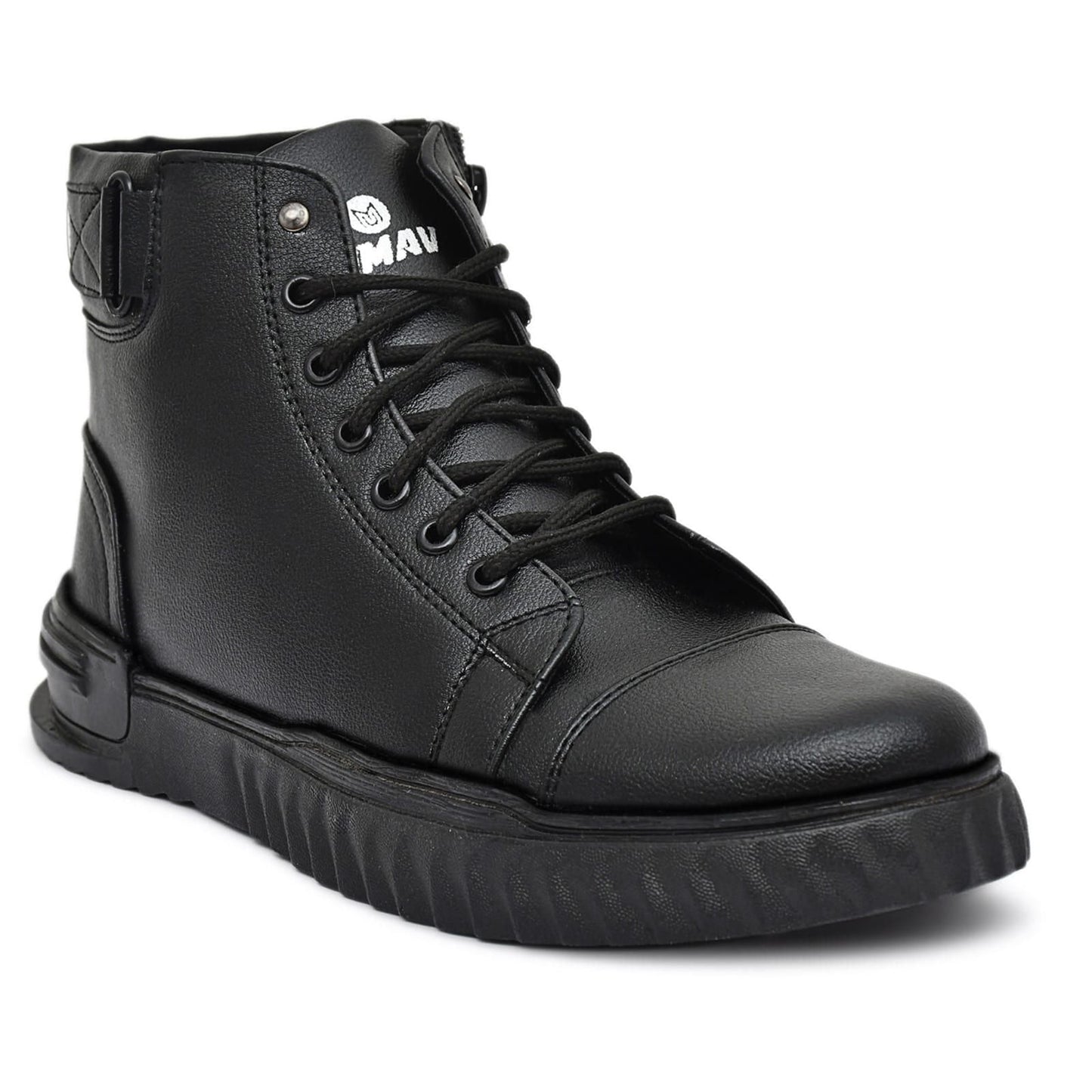 Men's Black Korean Style Sneakers Boot