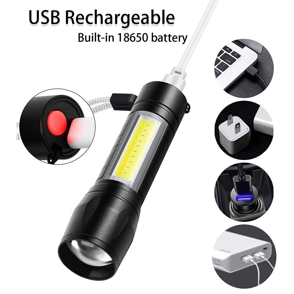 Super Bright Pocket Mini USB Rechargeable Torch Light