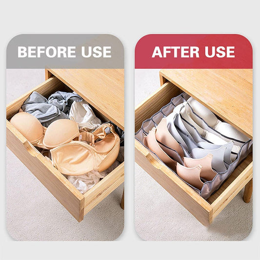 6 Grids Folding Clothes Organizer