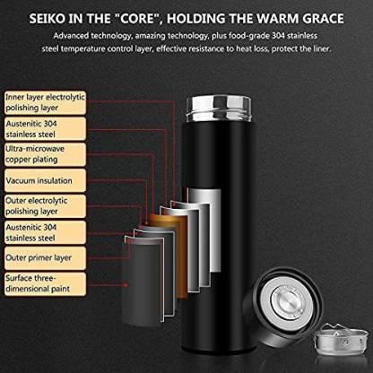 Stainless Steel Temperature Water Bottle Thermos, LCD Smart Display (500 ML)