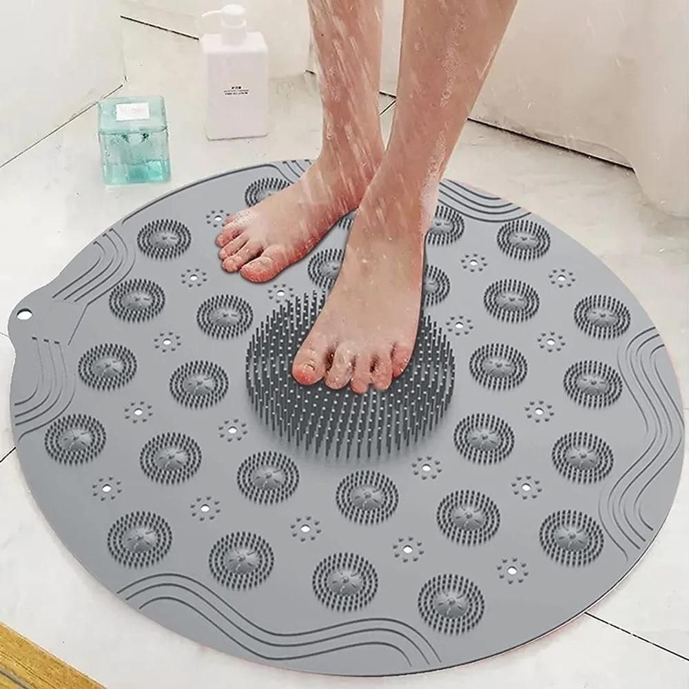 Silicone Non Slip Round Bathroom Mat